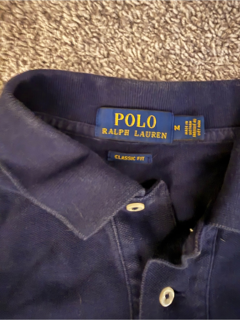 Ralph Lauren Navy Polo with Light Blue Pony - Picture 2 of 4